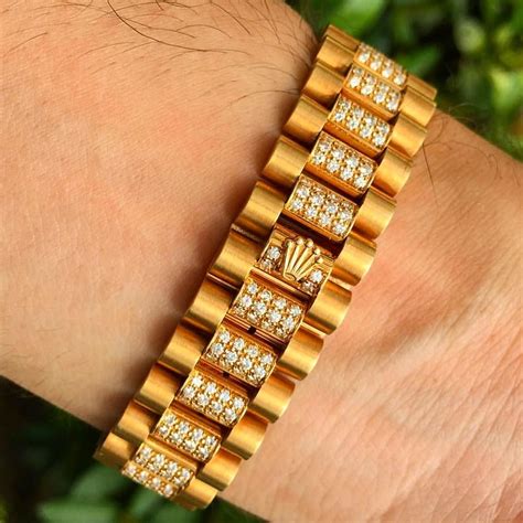 mens rolex diamond bracelet|rolex gold and diamond.